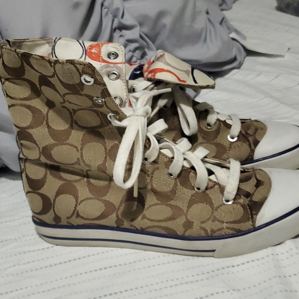 Coach high top sneakers.
